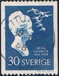 Stamps Sweden -  CENT. DEL NACIMIENTO DE SELMA LAGERLOF. Y&T Nº 435