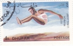 Stamps Oman -  munich-72 - salto de longitud  DHUFAR