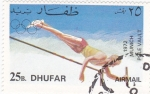 Stamps : Asia : Oman :  munich-72  - salto de altura - DHUFAR