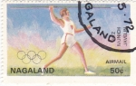 Stamps Nagaland -  munich-72  - lanzamiento de jabalina
