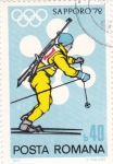 Stamps Romania -  J.J.O.O. -SAPPORO -72   - Biatlón