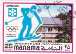 Stamps Bahrain -  J.J.O.O. -SAPPORO -72   -salto de esquí mujeres