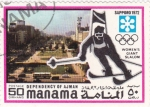 Stamps Bahrain -  J.J.O.O. -SAPPORO -72   - slalom gigante mujeres
