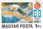 Stamps Hungary -  J.J.O.O. -SAPPORO -72   -salto de esquí mujeres