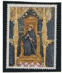 Stamps Andorra -  Retablo de la capilla Saint-Roma