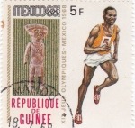 Sellos del Mundo : Africa : Guinea : J.J.O.O. -MEXICO- 68 - Atletismo