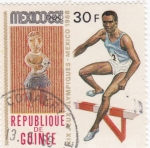 Stamps Guinea -  J.J.O.O. -MEXICO- 68 - Carrera de obstaculos