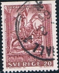 Stamps Sweden -  MONUMENTOS NACIONALES. INTERIOR DEL STORKYKAN, EN ESTOCOLMO. DENT A 3 LADOS. Y&T Nº 495a