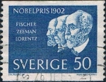 Stamps : Europe : Sweden :  PREMIOS NOBEL. LAUREADOS EN 1902. Y&T Nº 500