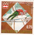 Stamps Equatorial Guinea -  J.J.O.O. - INNSBRUCK-76  - Salto de esquí