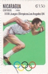 Stamps Nicaragua -  J.J.O.O. - LOS ANGELES -84 - Atletismo