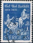 Stamps Sweden -  CENT. DEL NACIMIENTO DEL POETA ERIK AXEL KARLFEDT. DENT A 3 LADOS. Y&T Nº 514a