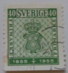 Sellos del Mundo : Europa : Suecia : escudos