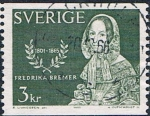 Stamps Sweden -  CENT. DE LA MUERTE DE LA ESCRITORA FREDRIKA BREMER. Y&T Nº 528