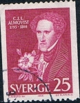 Stamps Sweden -  CENT. DE LA MUERTE DEL ESCRITOR CARL JONAS LOVE ALMQVIST. Y&T Nº 544