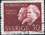 Sellos de Europa - Suecia -  LAUREADOS CON EL PREMIO NOBEL EN 1906. Y&T Nº 552