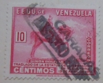 Stamps : America : Venezuela :  SIMON BOLIVAR TRASLADO DE LA ESTATUA DEL LIBERTADOR EN NUEVA YORK 19 DE ABRIL DE 1951