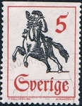 Stamps Sweden -  MENSAJERO A CABALLO. DENT.A 3 LADOS. Y&T Nº 574a