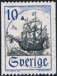 Stamps Sweden -  BARCO DE COMERCIO EN EL ORESUND. Y&T Nº 575