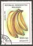 Stamps Madagascar -  fruta banana