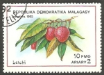 Stamps Madagascar -  fruta lichi