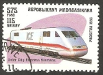Stamps Madagascar -  Tren Inter City Express Siemens