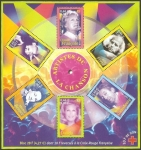 Stamps France -  37 - H.B., Artistas de la canción, Dalida y Serge Gainsbourg, actores de cine