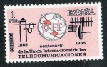 Stamps Spain -  1670- Centenario de la Unión Internacional de las Telecomunicaciones.
