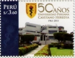 Stamps : America : Peru :  50 Aniversario FFCC medicina Cayetano