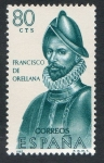 Stamps Spain -  1680- Forjadores de América. Francisco de Orellana.