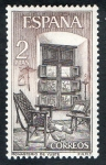 Stamps Spain -  1687- Monasterio de Yuste. Habitación de Carlos I.