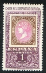 Sellos de Europa - Espa�a -  1690- Centenario del primer sello dentado. sello de 19 cuartos de 1865.