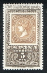 Sellos de Europa - Espa�a -  1691- Centenario del primer sello dentado. sello de 2 reales de 1865.