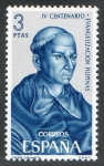 Stamps Spain -  1694-  IV centenario de la Evangelización de Filipinas. Padre Andrés de Urdaneta.