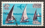 Stamps : Africa : Egypt :  Falúas del Nilo .Aire