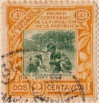 Stamps : America : Ecuador :  Primer Centenario de la Fundación de la República