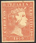 Stamps : Europe : Spain :  Isabel II 