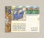 Sellos de Europa - Portugal -  100 aniv. Archivo Nacional