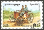 Stamps Cambodia -  Automóvil fabricado por J. Frank Duryea