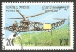 Stamps Cambodia -  Avión