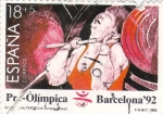 Sellos de Europa - Espa�a -  pre-olímpica Barcelona-92 -Alterofilia