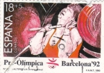 Sellos de Europa - Espaa -  pre-olímpica Barcelona-92 -Alterofilia