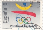 Sellos de Europa - Espa�a -  pre-olímpica Barcelona-92  -logotipo