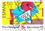Stamps Spain -  pre-olímpica Barcelona-92  -baloncesto