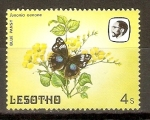 Stamps Africa - Lesotho -  BLUE   PANSY