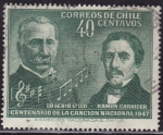 Sellos de America - Chile -  Centenario de la cancion nacional