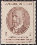 Sellos de America - Chile -  Centenario de Jose Toribio Medina