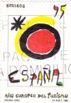 Stamps Spain -  año europeo del turísmo  -Miró