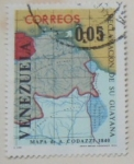 Stamps Venezuela -  RECLAMACION DE SU GUAYANA MAPA DE A. CODAZZI 1840