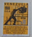 Stamps Venezuela -  II CONFERENCIA INTERAMERICANA DE MINISTROS DEL TRABAJO